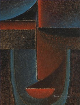  abstracta Pintura - CABEZA ABSTRACTA AZUL ROJO Alexej von Jawlensky